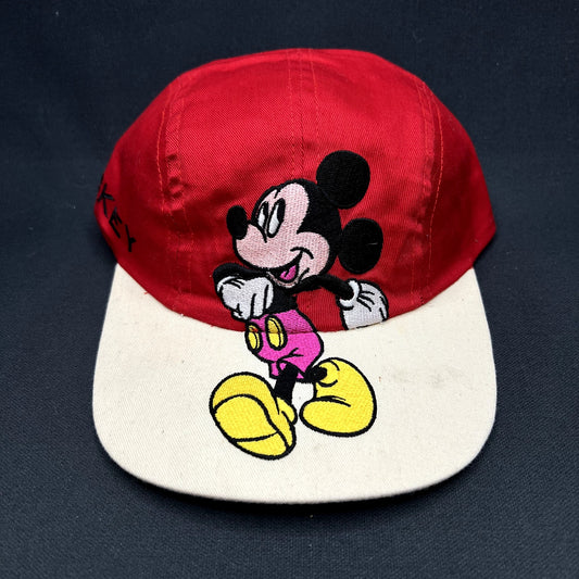 Disney Mickey Mouse Kids Snapback Hat Red White Embroidered Character Cap Youth