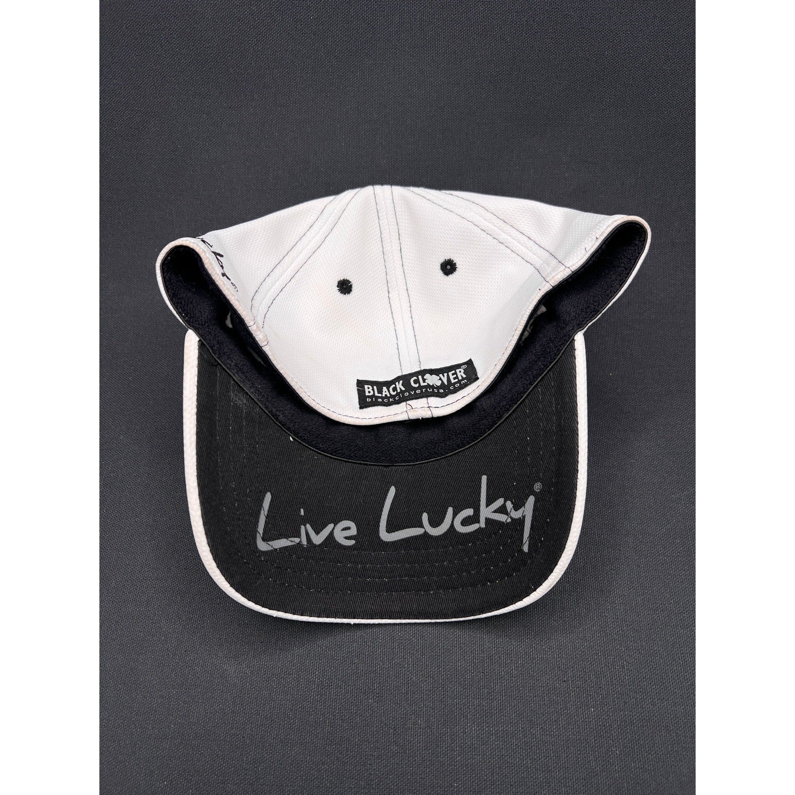 Black Clover Live Lucky White Hat Four Leaf Clover Golf Lifestyle