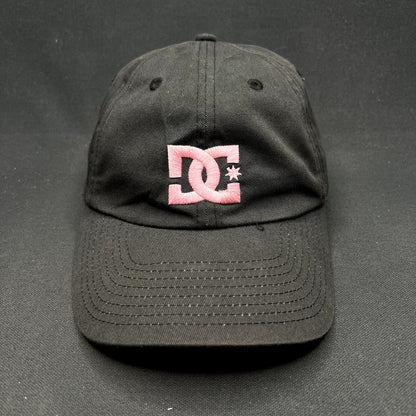 DC Shoes Logo Strapback Hat Black Pink Cotton Skate Streetwear Cap OS