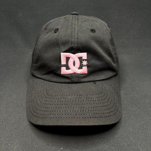DC Shoes Logo Strapback Hat Black Pink Cotton Skate Streetwear Cap OS