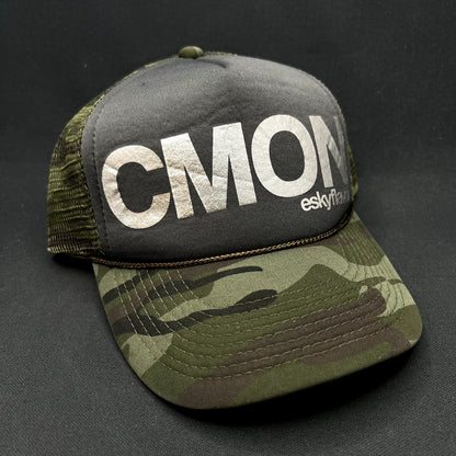 Eskyflavor CMON Camo Trucker Snapback Hat Hawaii Double Portion Mesh Cap