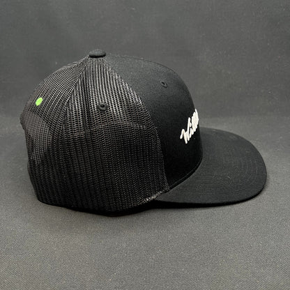 William Murray Golf Script Logo Snapback Trucker Hat Plaid Undervisor