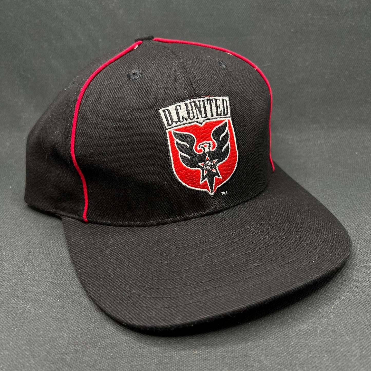 Vintage Adidas DC United MLS Snapback Hat Black Red Soccer Cap