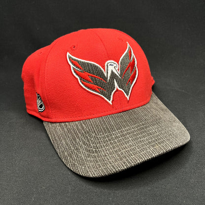 Washington Capitals Reebok Center Ice Fitted Hat L/XL NHL Red Gray