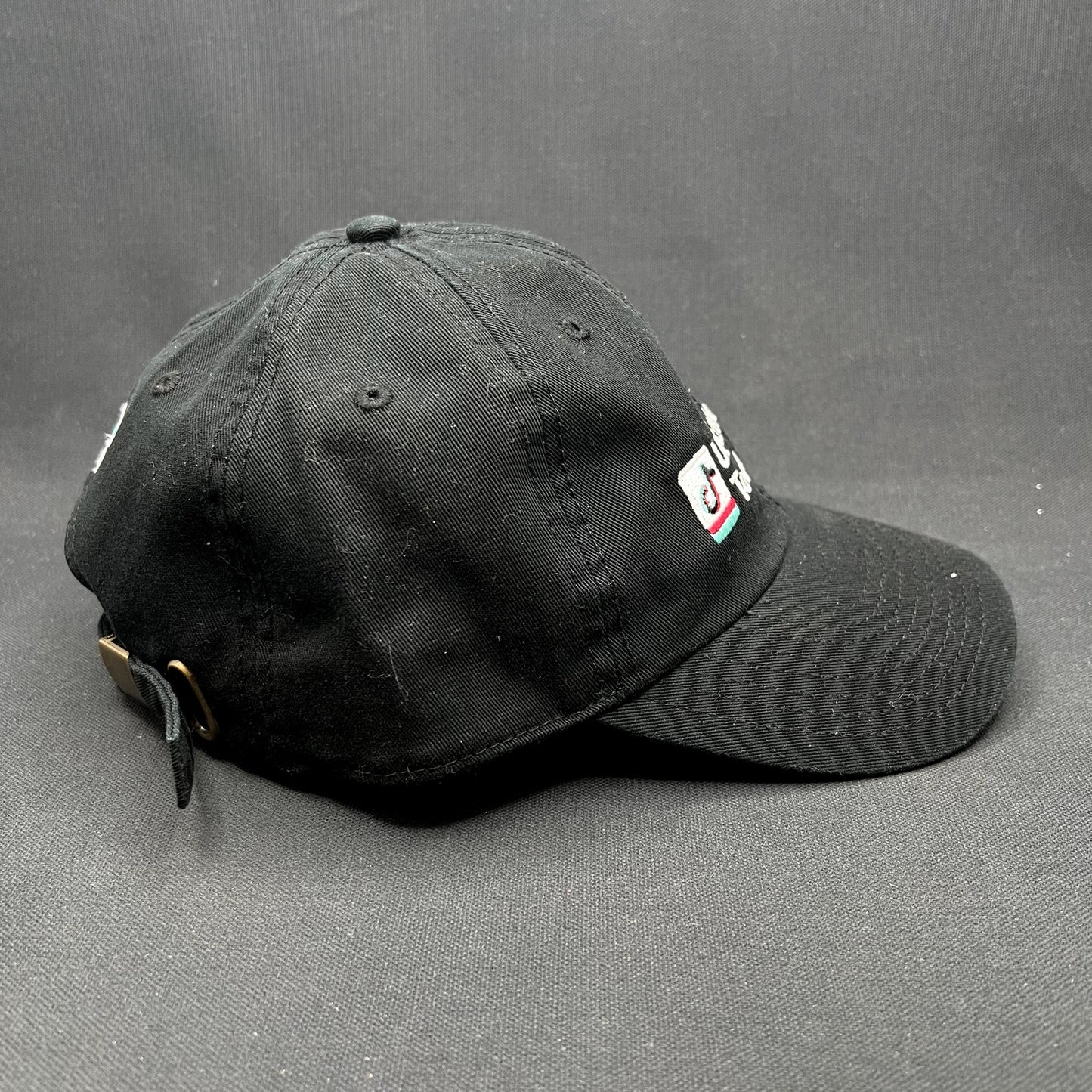 TikTok US Enterprise Team Strapback Hat Drop The Beat Black Cap