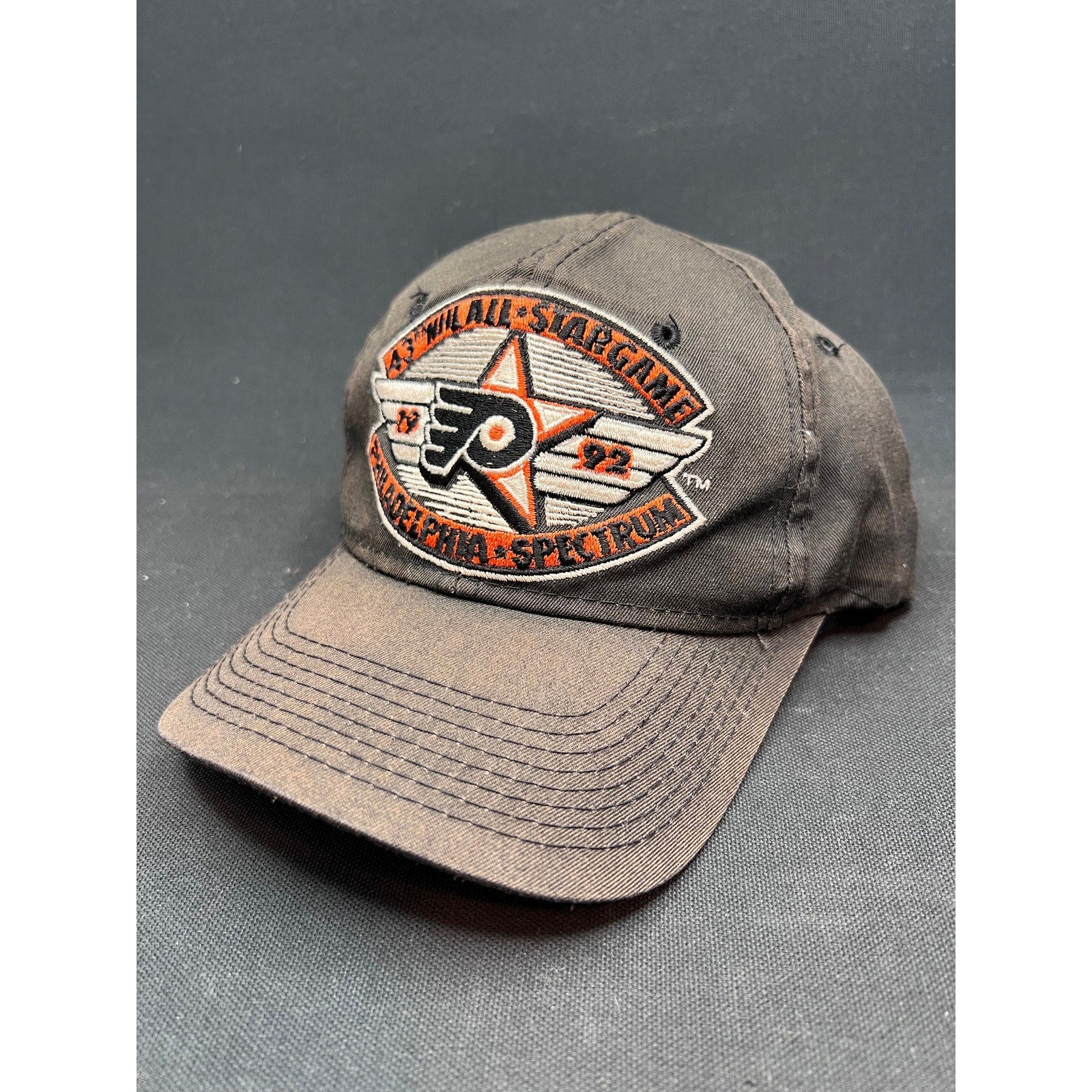 Vintage 1992 NHL All Star Game Hat Philadelphia Flyers Spectrum Black Youngan