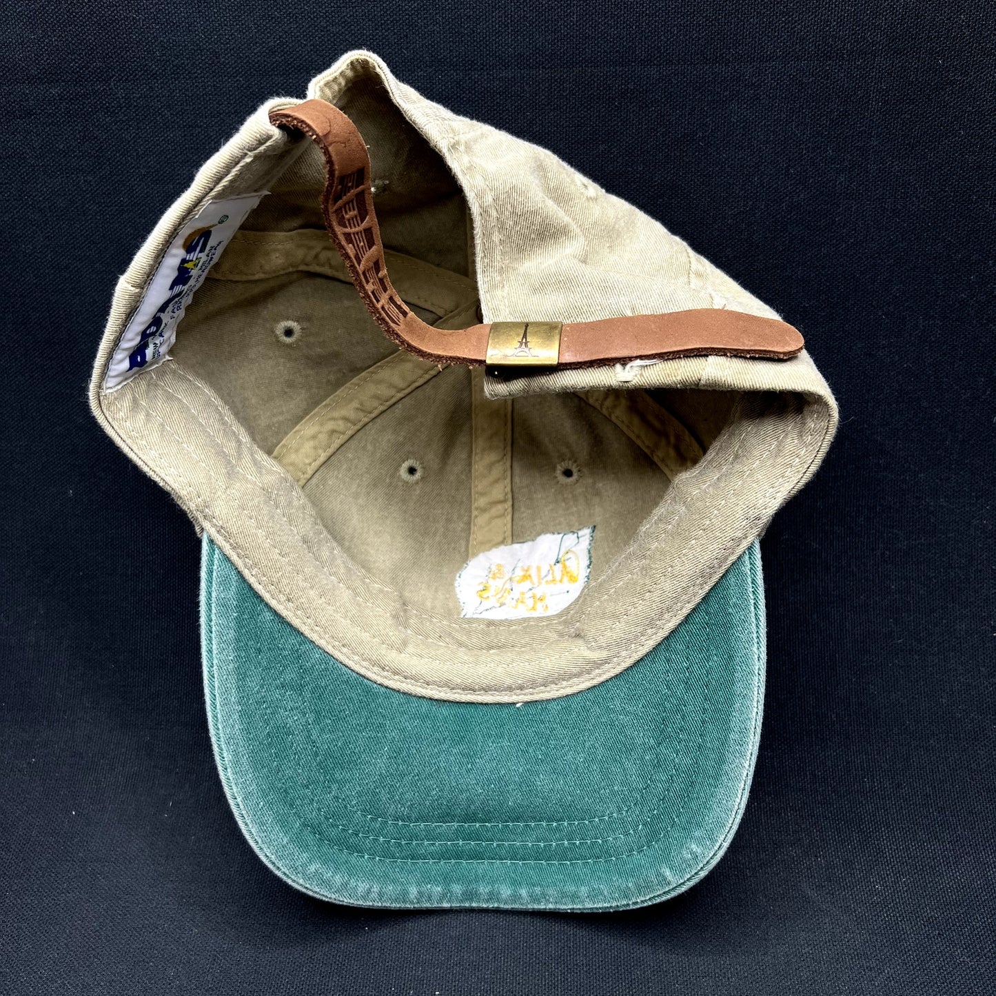 Vintage Alix & Hans Aspen Colorado Leather Strapback Adams Hat