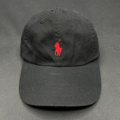 Polo Ralph Lauren Strapback Hat Black Red Pony Classic Cap
