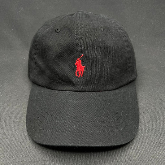 Polo Ralph Lauren Strapback Hat Black Red Pony Classic Cap