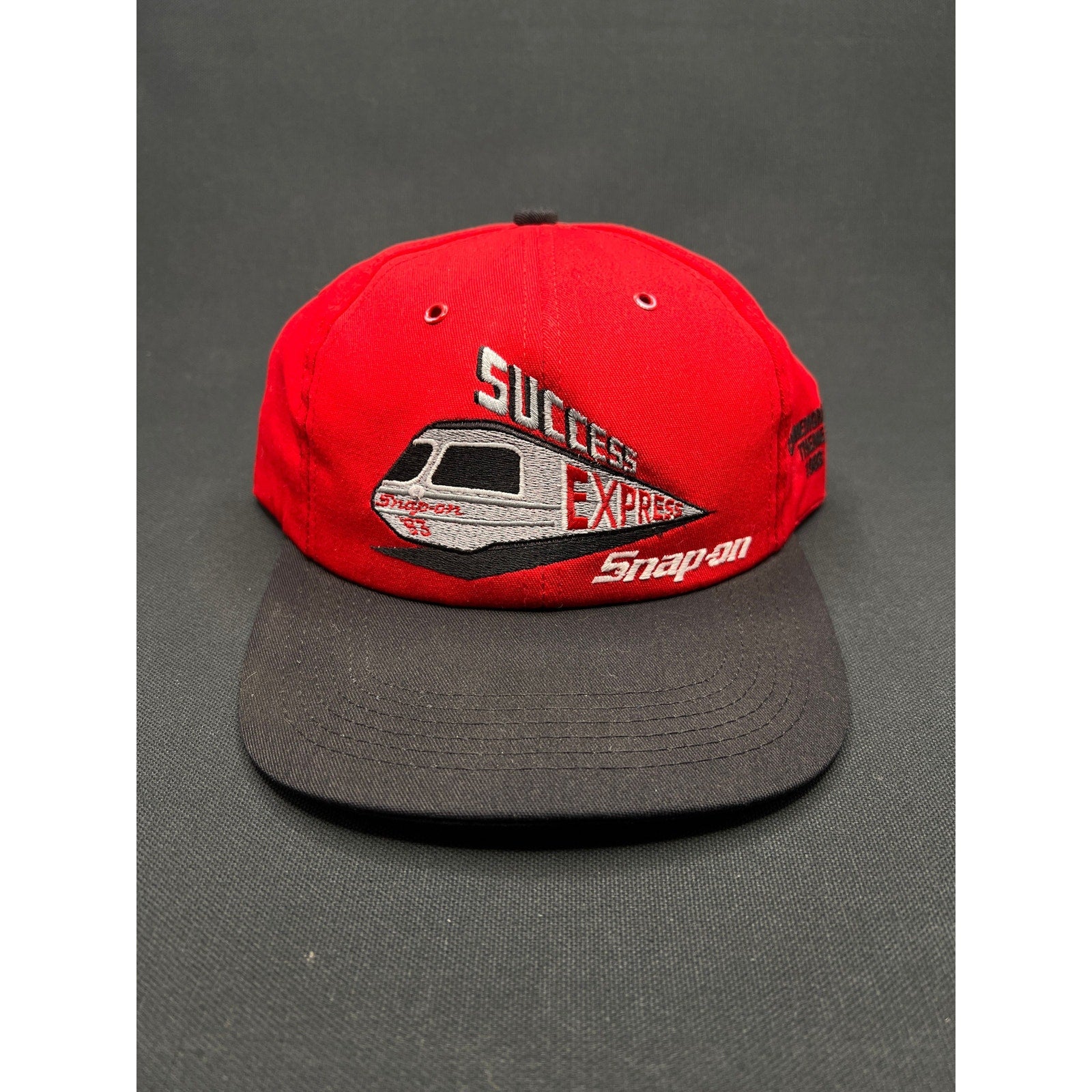 Vintage Snap-on “Success Express” Train Snapback Hat Red/Black 1993