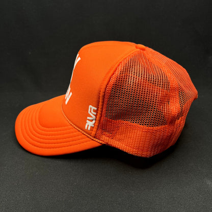Snow Polo Aspen Trucker Snapback Hat Orange Otto Collection Ski Resort Cap