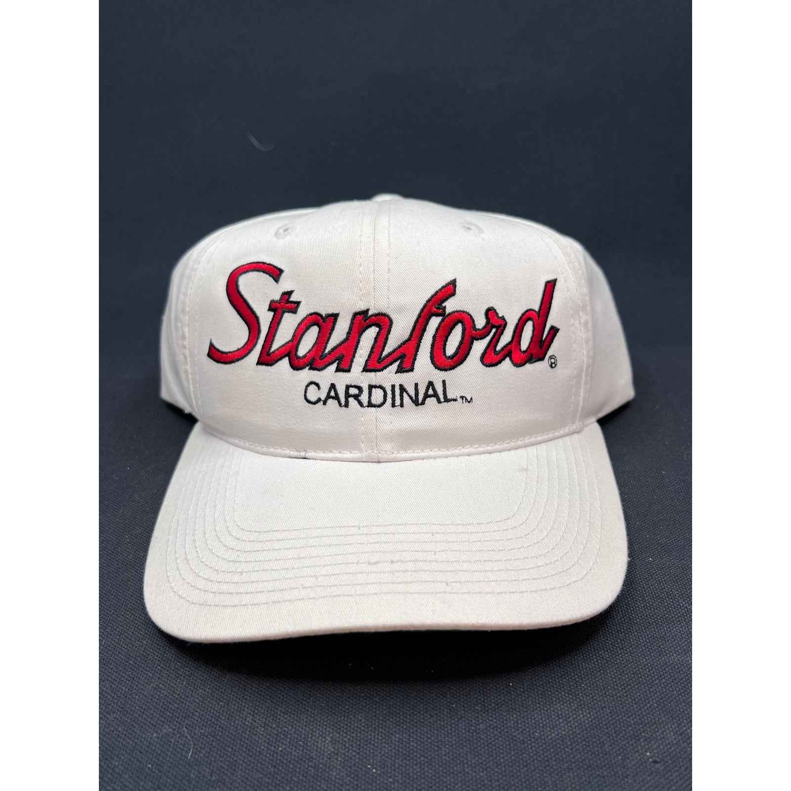 Vintage Stanford Cardinal Script Hat – New with Tags 1990s Sports Specialties Snapback (Green Undervisor)