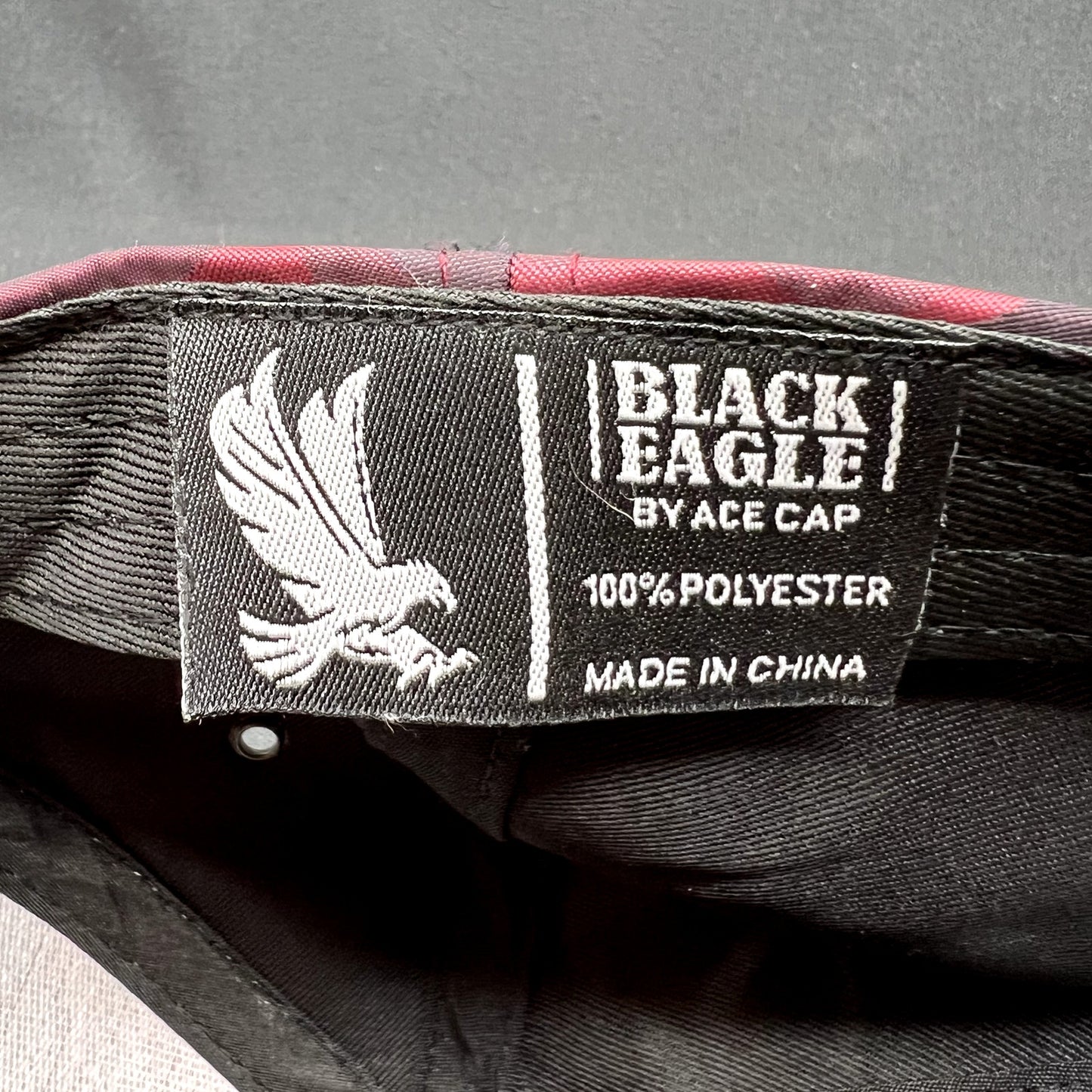 Y2K No Fear Ride Hard Flame Camo Strapback Hat Black Eagle Cap