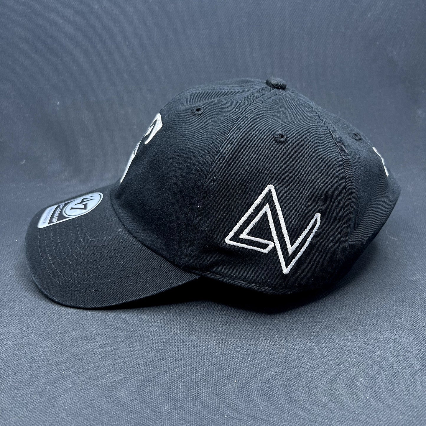 47 Brand Black “S” Strapback Hat Clean Up Adjustable Cap
