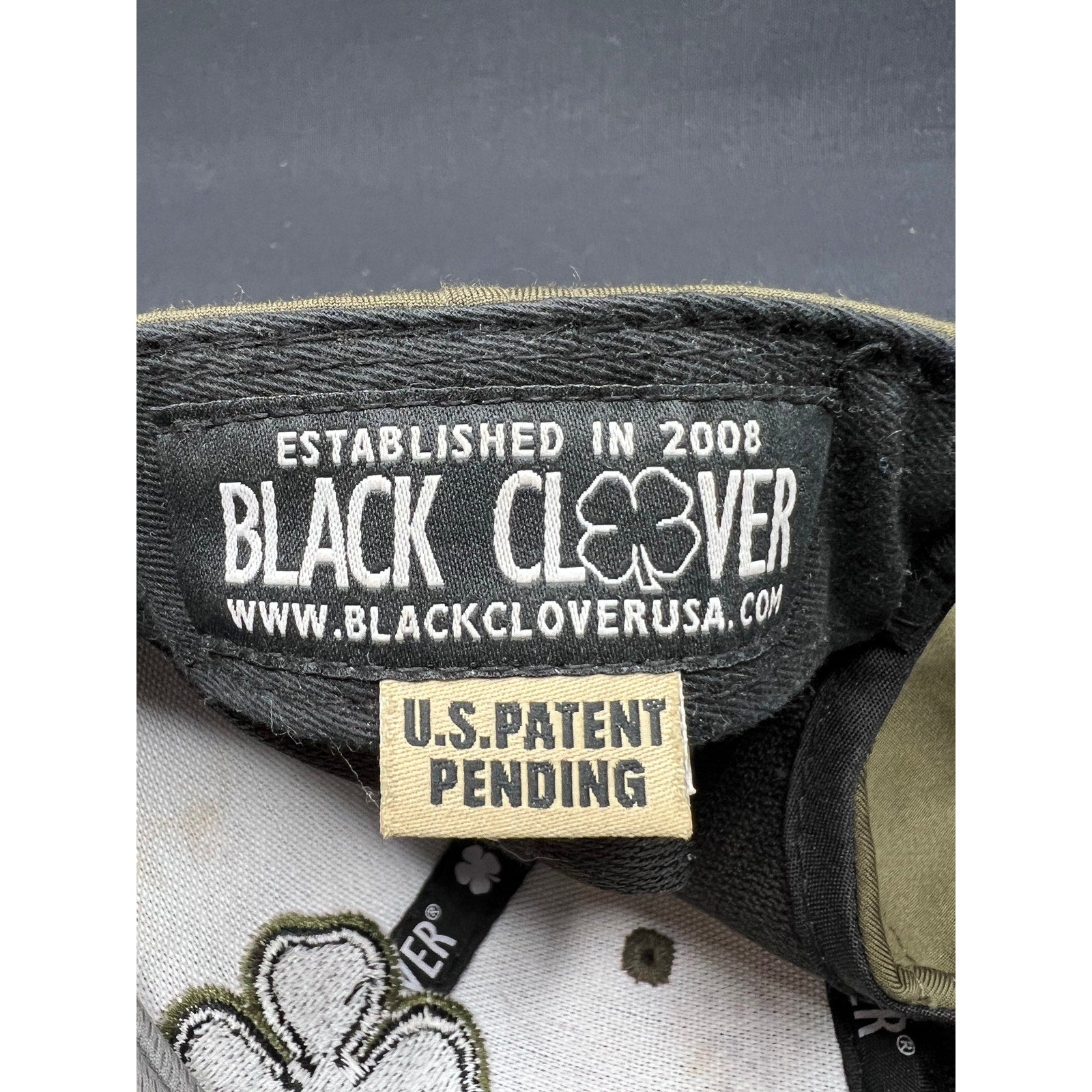 Rare Black Clover Blessed Tony Robbins Hat Olive Black 4 Leaf Snapback 2023