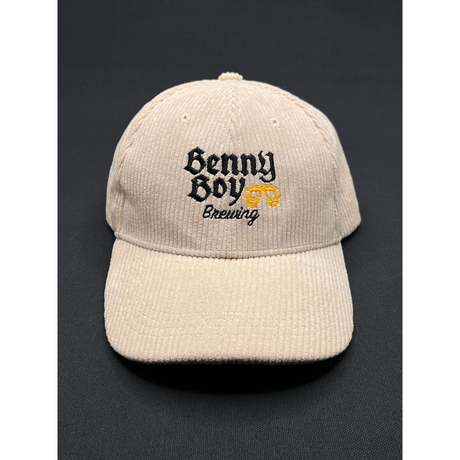 Benny Boy Brewing Lincoln Heights Corduroy Strapback Hat – Cream