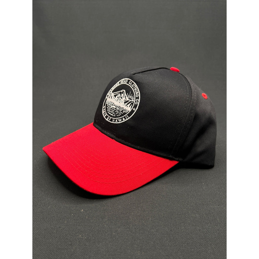 Diamond Head Clothing Co. Hawaii Patch Hat – Black/Red Otto Snapback