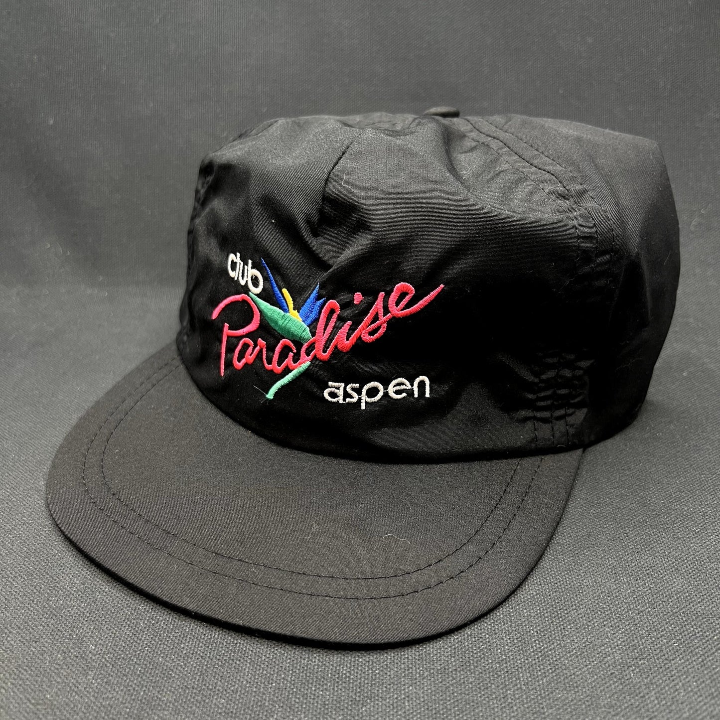 Vintage Club Paradise Aspen Strapback Hat 80s 90s Ski Resort Cap