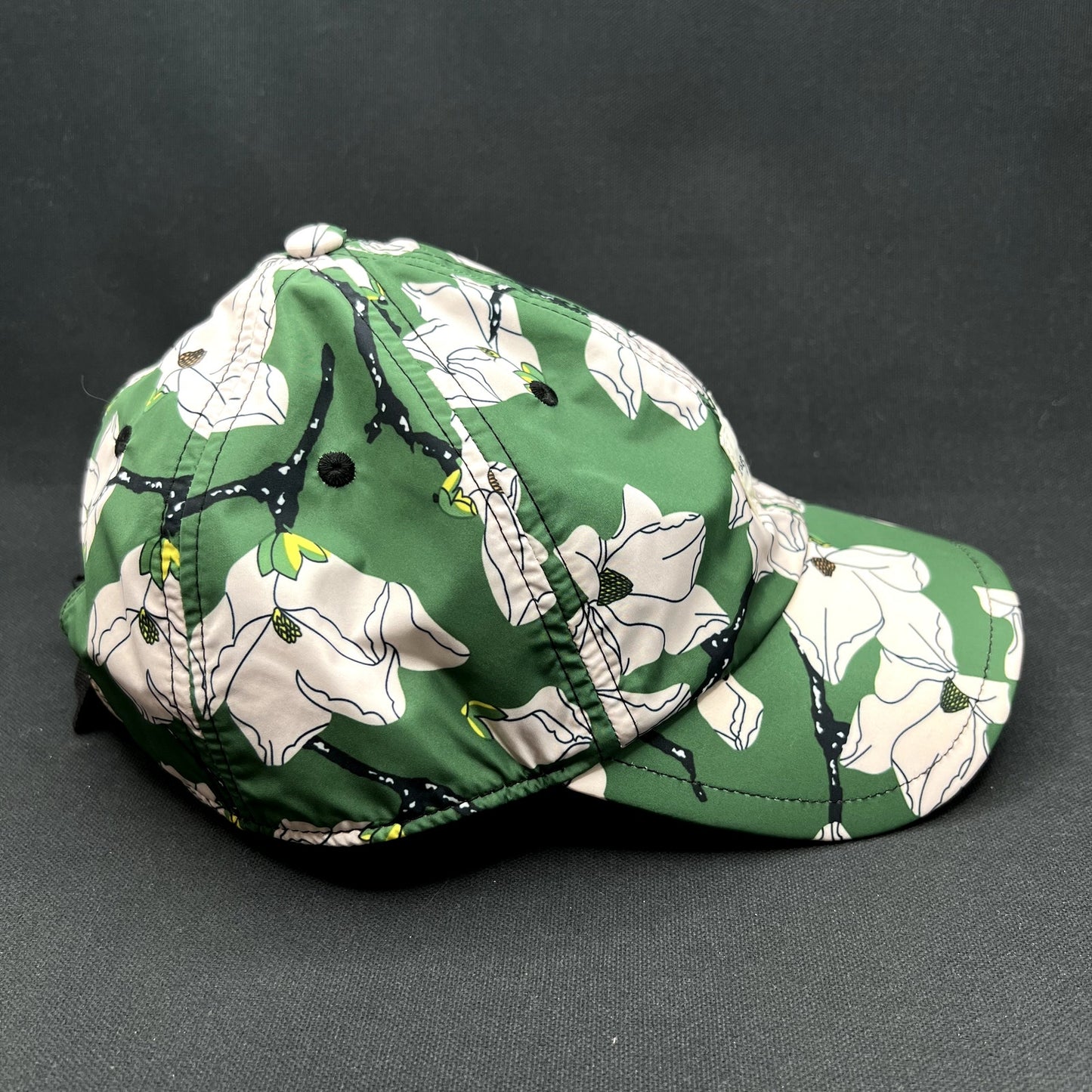 Rag & Bone New York Floral Strapback Hat Green Magnolia Print Cap