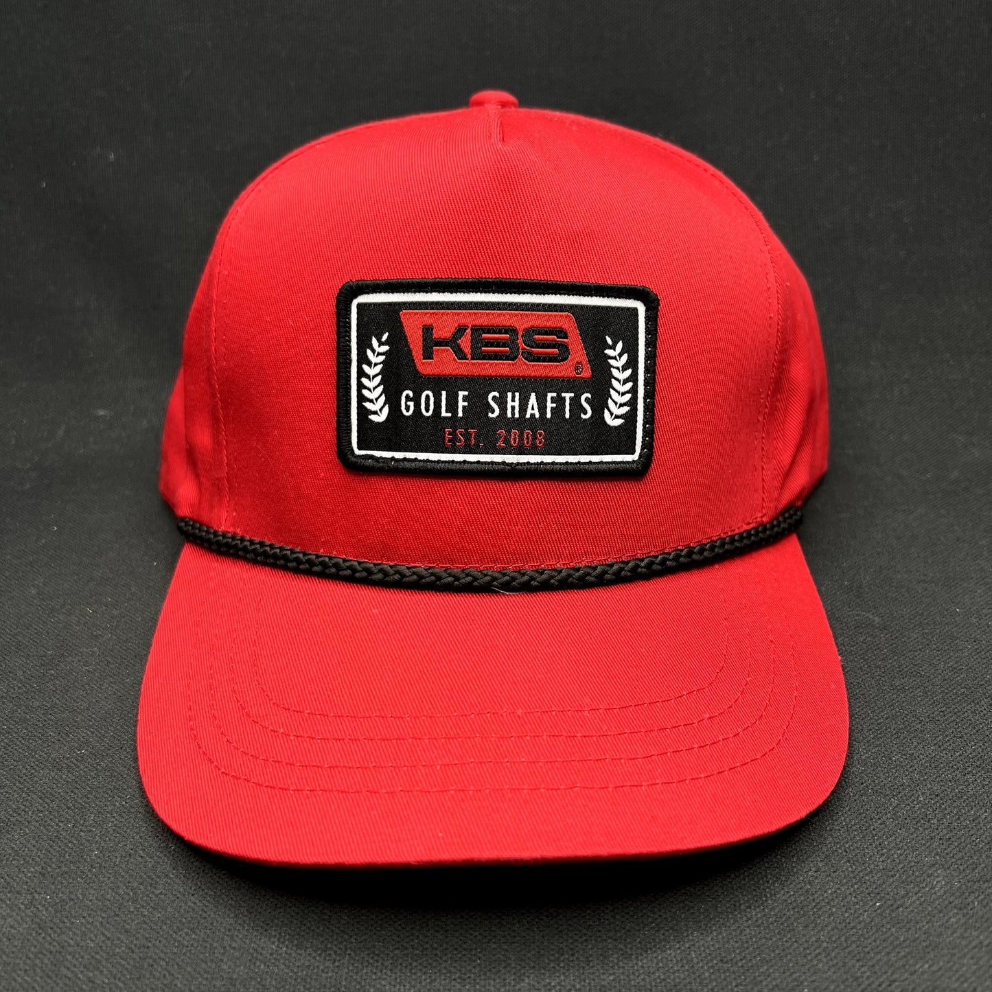 KBS Golf Shafts Rope Snapback Hat Red Golf Cap