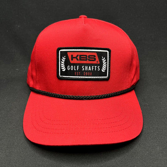 KBS Golf Shafts Rope Snapback Hat Red Golf Cap