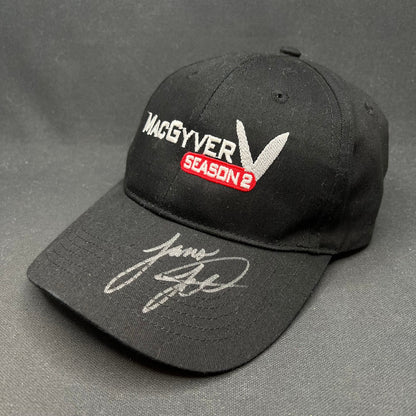 MacGyver Season 2 Cast Crew Signed Hat Vintage TV Promo