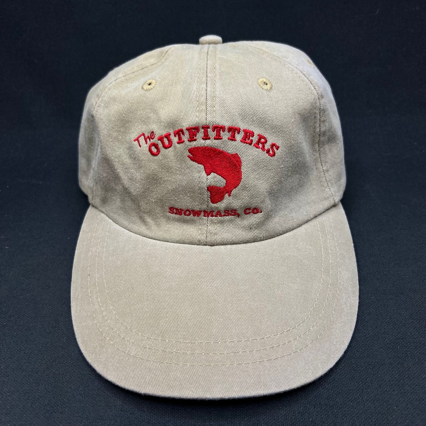 Vintage The Outfitters Snowmass CO Strapback Hat Fishing Logo