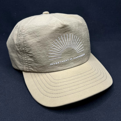 Vuori Investment In Happiness Snapback Hat Beige Nylon Cap