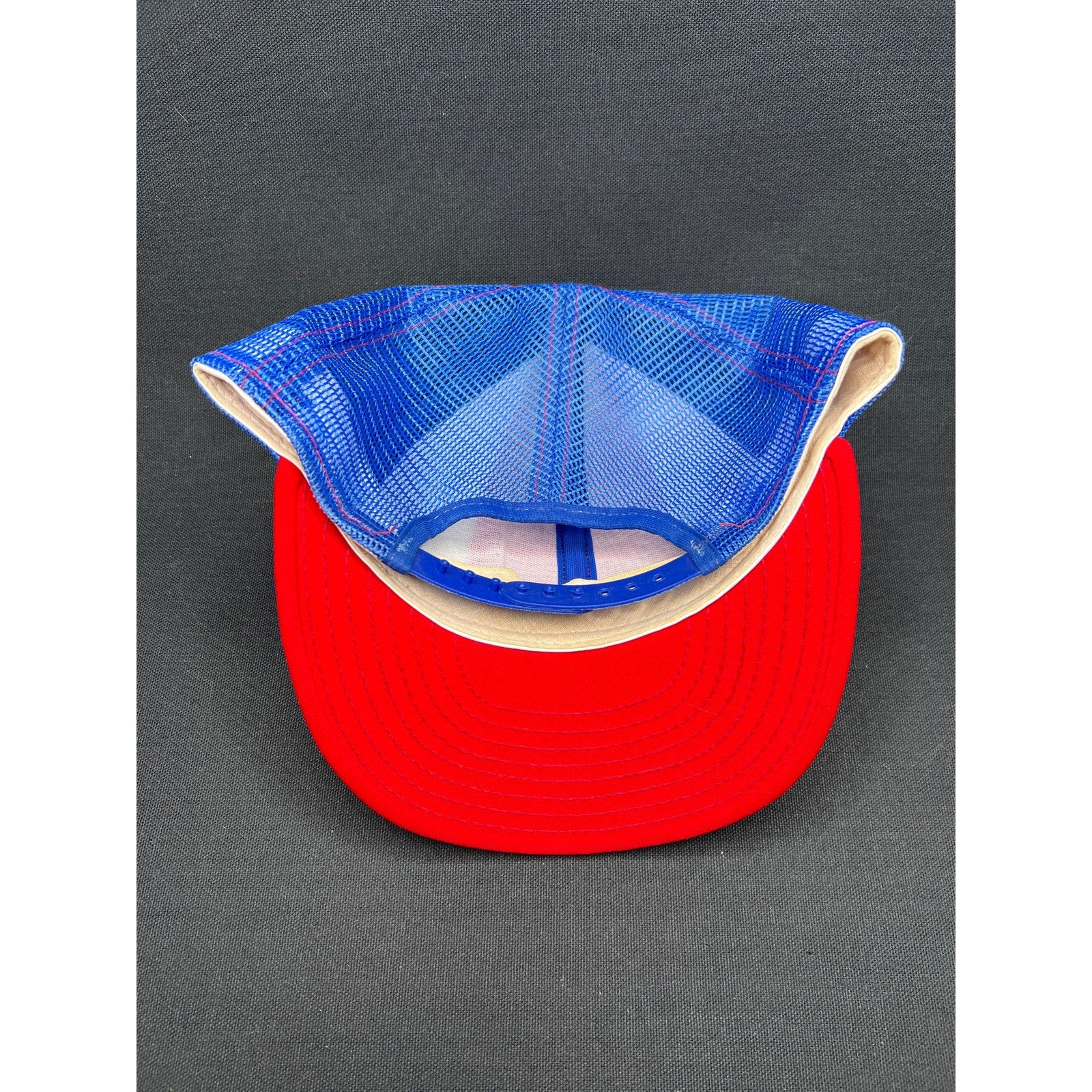 Vintage 1980s Chicago Blitz USFL Snapback Trucker Hat AJD Lucky Stripes USA