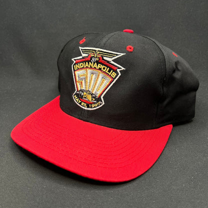Vintage Indianapolis 500 1997 Snapback Hat Logo 7 Black Red Indy 500