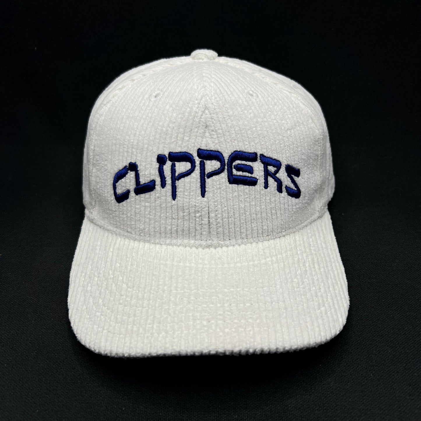 Los Angeles Clippers White Corduroy Cedars-Sinai Strapback Hat Melonwear