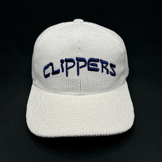 Los Angeles Clippers White Corduroy Cedars-Sinai Strapback Hat Melonwear