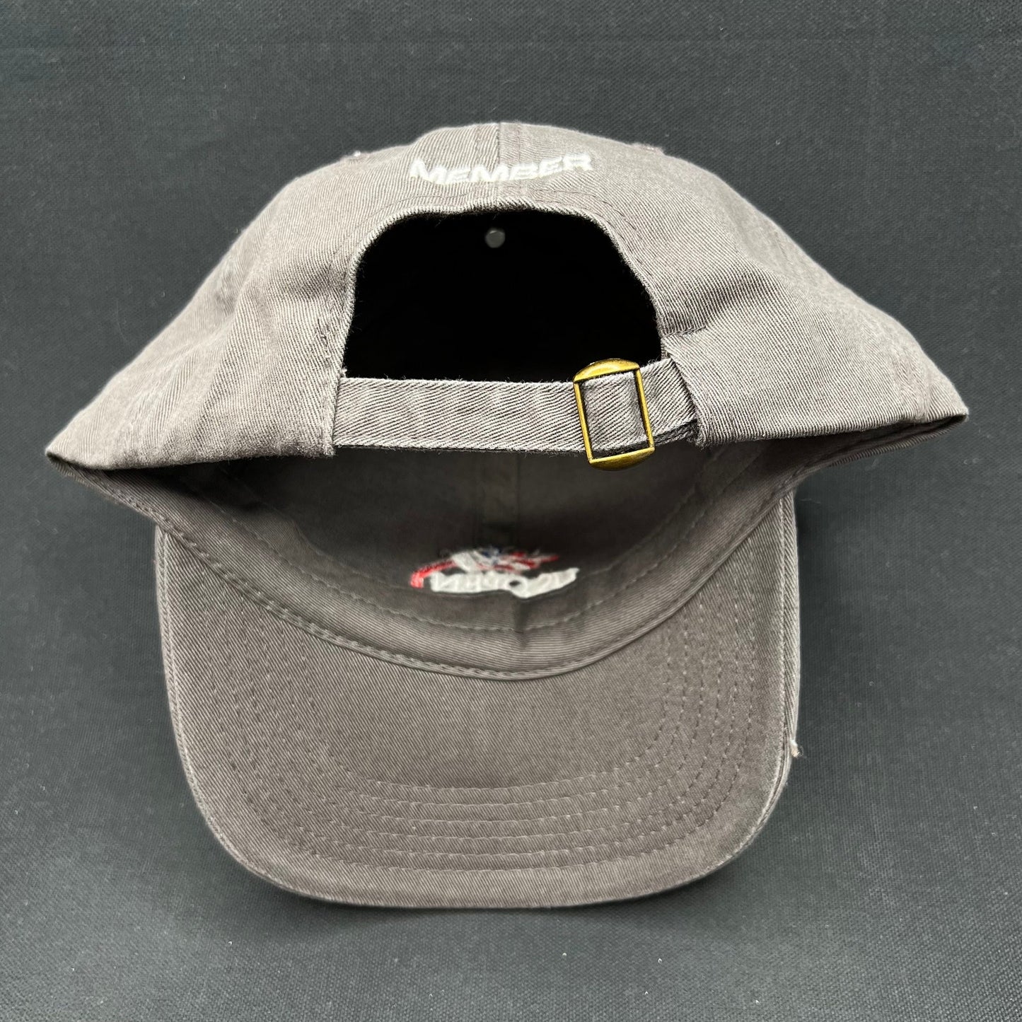 2004 US Open Strapback Hat Member Logo Golf Cap Brown Adjustable