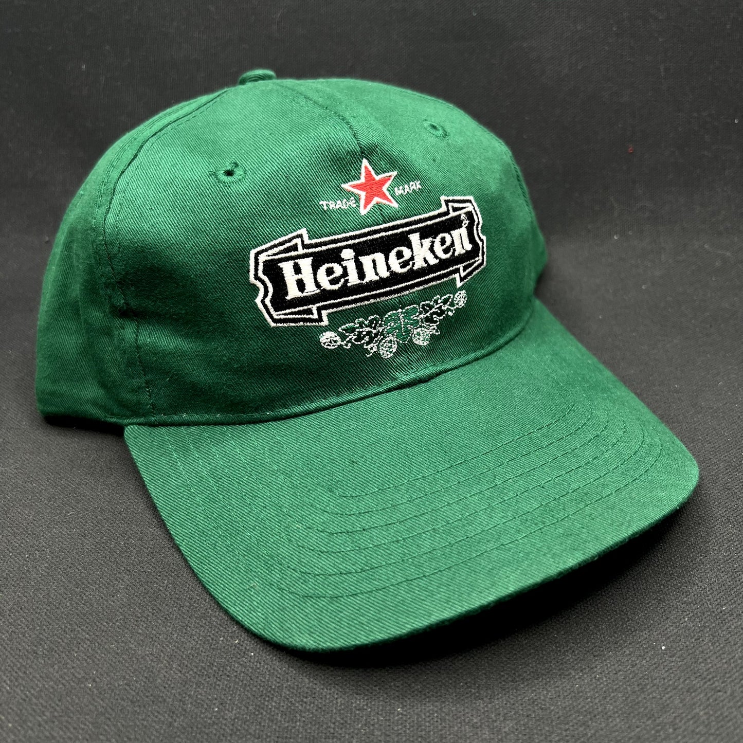 Vintage Heineken Beer Snapback Hat Green Brewery Promo Trucker Cap