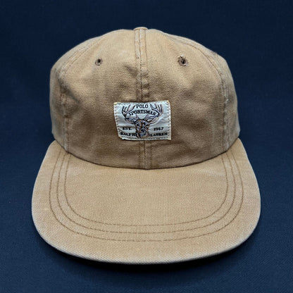 Vintage Polo Ralph Lauren Sportsman Deer Patch USA Hat Sz S
