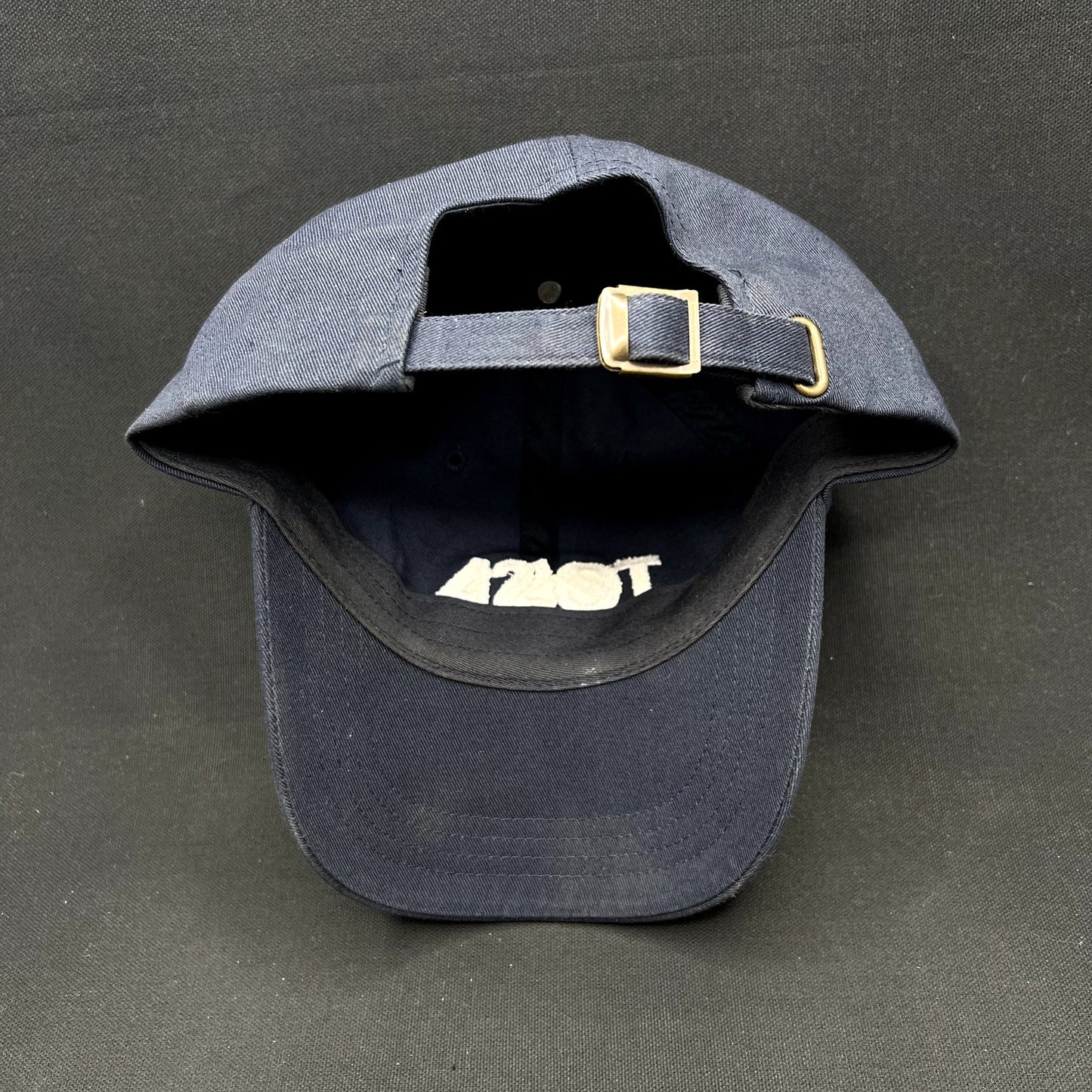 Tessa Logo Strapback Hat Yupoong Classics Navy Dad Cap