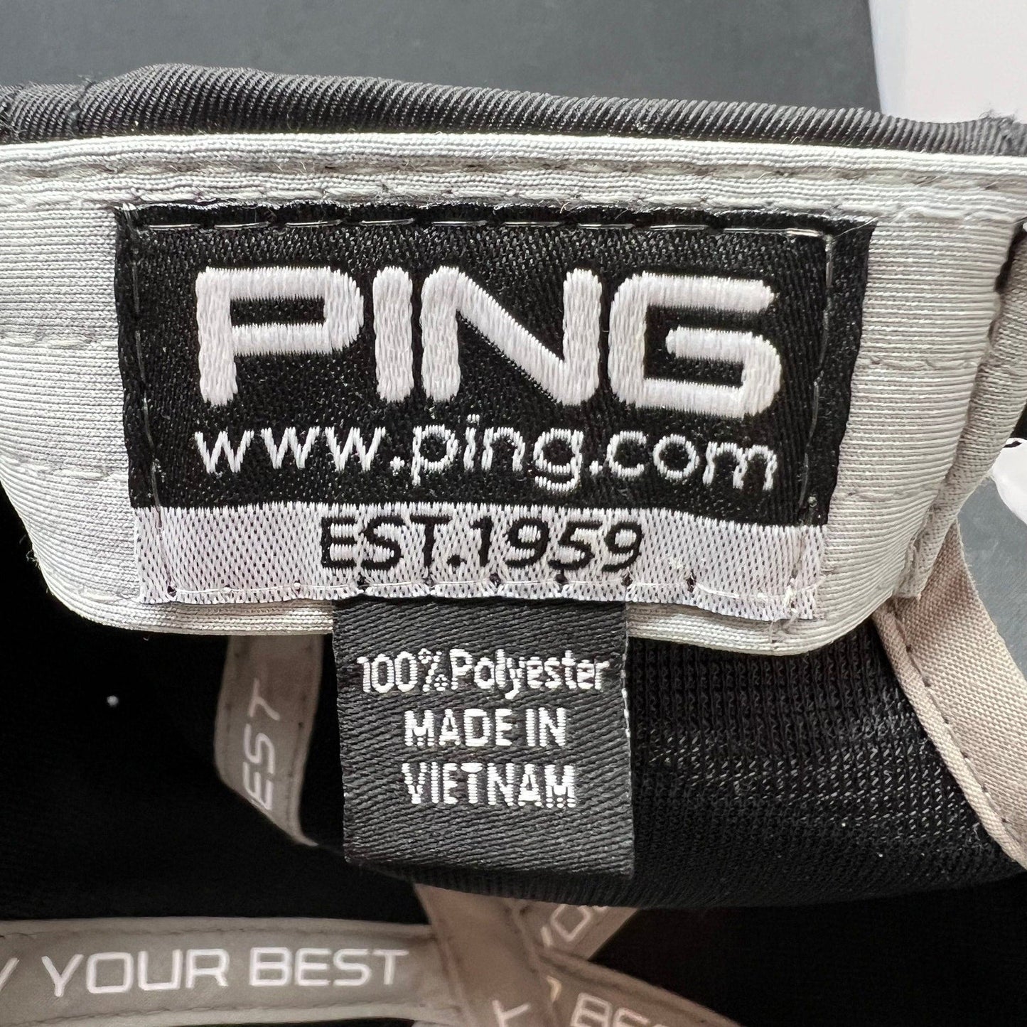 PING Golf Strapback Hat SensorCool Patch Logo Adjustable