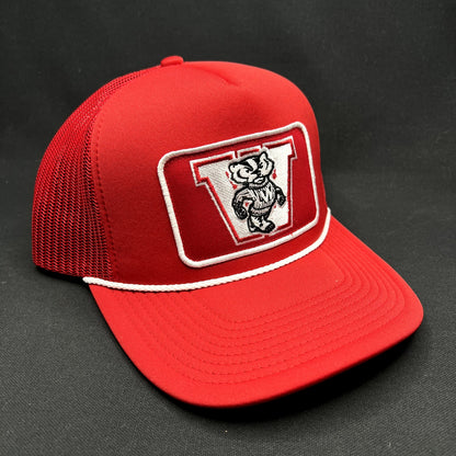 Wisconsin Badgers ’47 Brand Trucker Snapback Hat Red NCAA