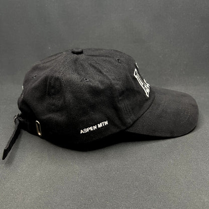 Aspen Snowmass AJAX Mountain Strapback Hat Go Fast Take Chances Ski Resort Cap