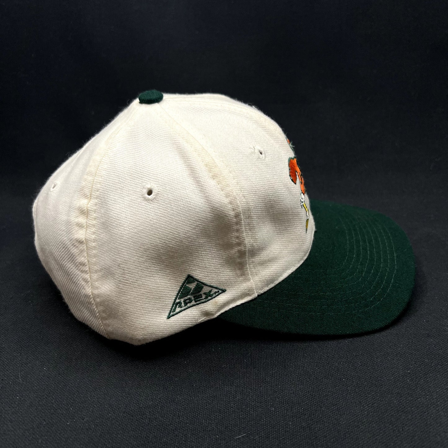 Vintage Miami Hurricanes Sebastian Apex One Snapback Hat NCAA Taiwan