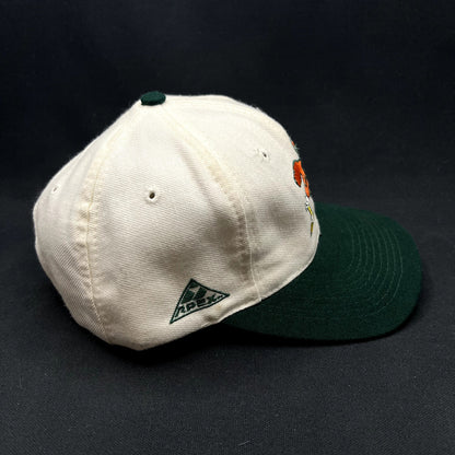Vintage Miami Hurricanes Sebastian Apex One Snapback Hat NCAA Taiwan