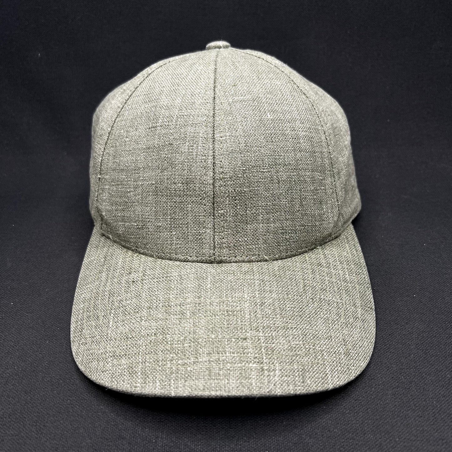 Angelico Italian Linen Strapback Cap Sage Green Made in Italy Luxury Hat