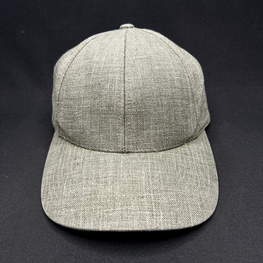 Angelico Italian Linen Strapback Cap Sage Green Made in Italy Luxury Hat