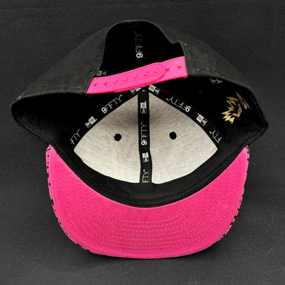 Yo! MTV Raps New Era 9FIFTY Snapback Hat Pink Black S/M Retro