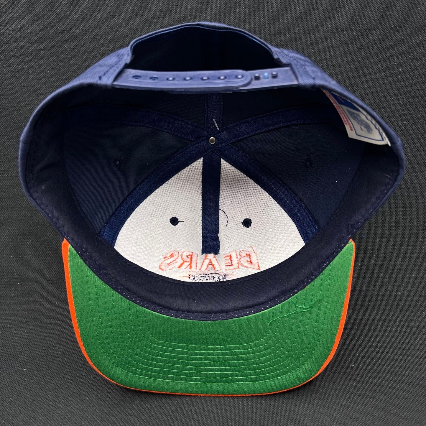 Vintage Chicago Bears Snapback Hat Navy Orange Drew Pearson NFL
