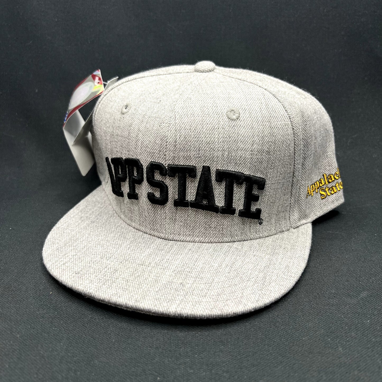 App State Mountaineers Fitted Hat 7 3/4 Gray W Republic NCAA