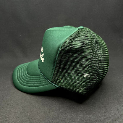 Vintage Large Lemonade Mesh Trucker Snapback Hat Green Nissun Cap USA