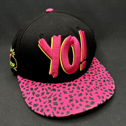 Yo! MTV Raps New Era 9FIFTY Snapback Hat Pink Black S/M Retro