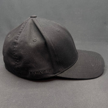Y2K Quiksilver Flexfit Fitted Hat Black Surf Skate Cap L/XL