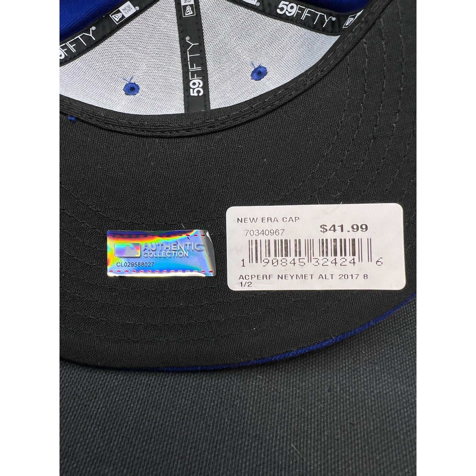 New Era 59FIFTY MLB Authentic On-Field New York Mets Hat – Size 8 1/2 – Royal Blue